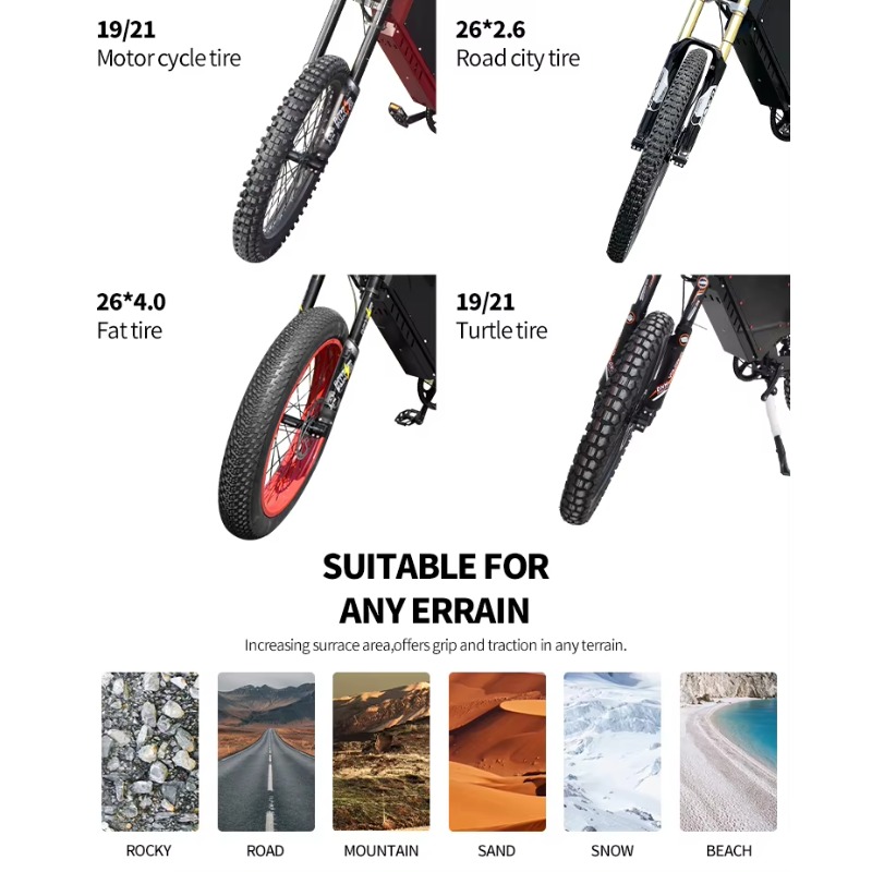 Modifikasyon En Güçlü Dağ 72V  - 72V 12000W Electric Dirt Bike incelemesi ve fiyatı