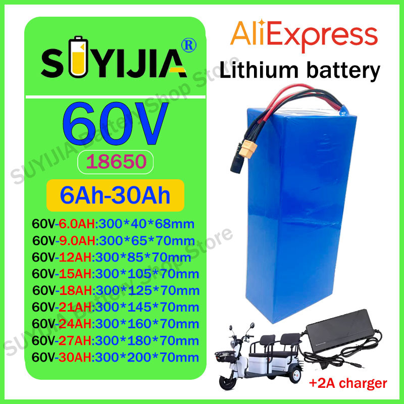 Yeni 60V 16S2P-10P/6Ah-30Ah Li - 60V 30Ah Electric Scooter Battery incelemesi ve fiyatı